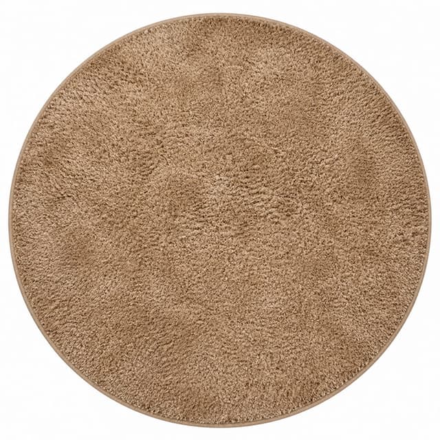 Okrugli tepih Dolce Vita 01EEE u bež boji sa mekanom mikrofiber površinom i debljinom od 25 mm