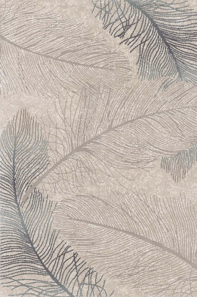 Sintelon tepih Boho 59 EGE Sintelon tepih Boho 59 EGE sa motivom velikog lista u bež i tamno sivoj boji