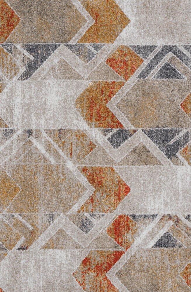 Sintelon tepih Mondo 12 BHE Sintelon tepih Mondo 12 BHE sa kombinacijom narandžaste, plave i bež boje