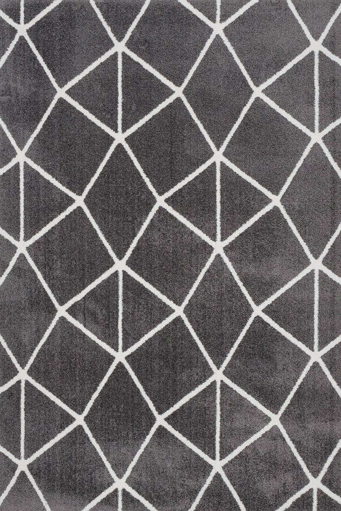 Sintelon tepih Creative 49GWG Sintelon tepih Creative 49 GWG u tamnosivoj boji sa bijelim geometrijskim linijama, izrađen od ultra soft touch mikrofibera, debljine 11 mm.