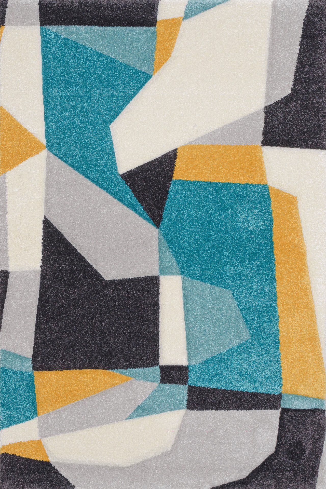 Sintelon tepih Pastel 02 KYS Sintelon tepih Pastel 02 KYS sa plavim, žutim, bijelim i tamnim tonovima