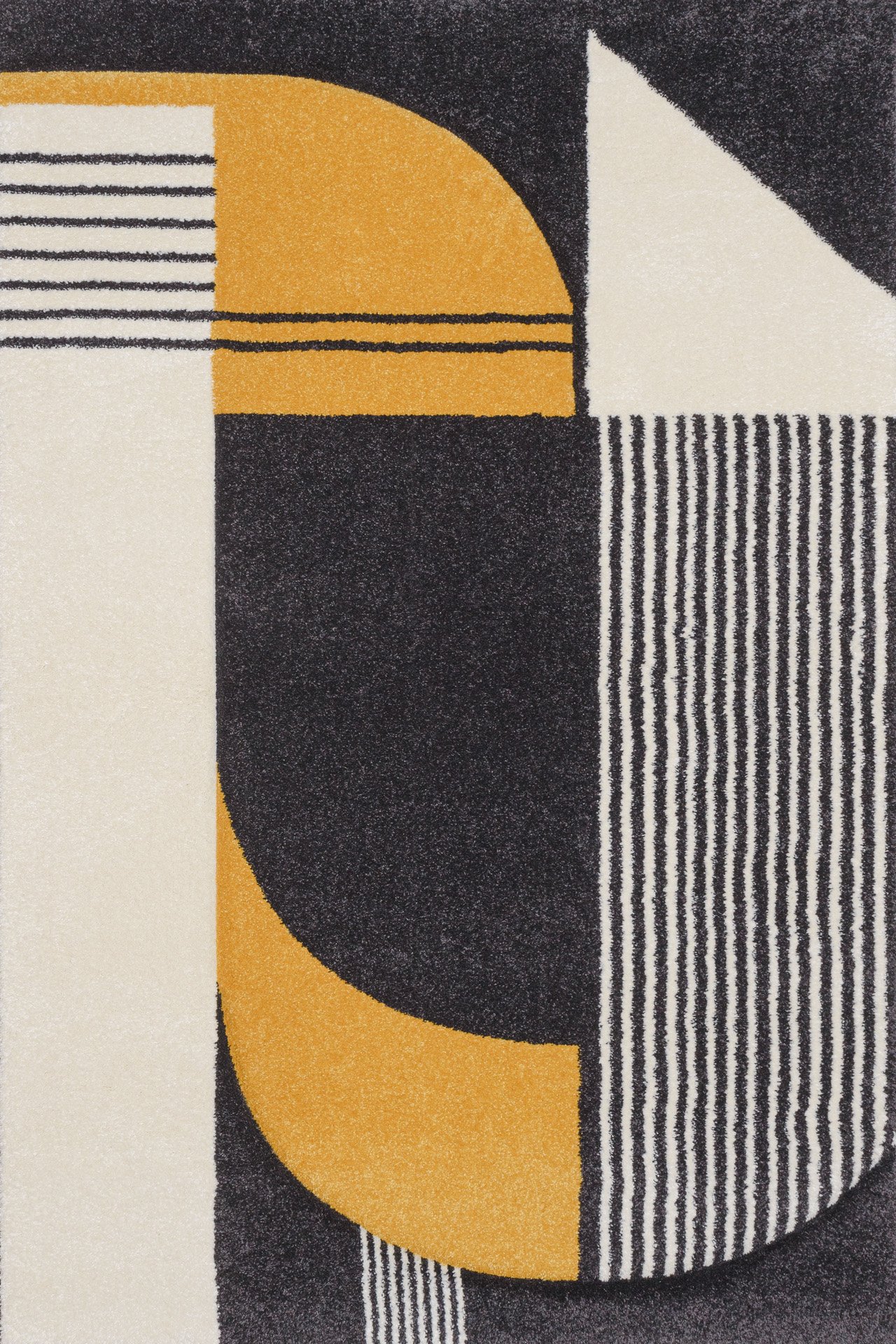 Sintelon tepih Pastel W2 MYM Sintelon tepih Pastel W2 MYM sa žutim i bijelim detaljima na tamnoj podlozi